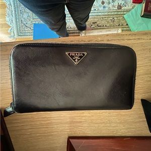 Prada leather wallet